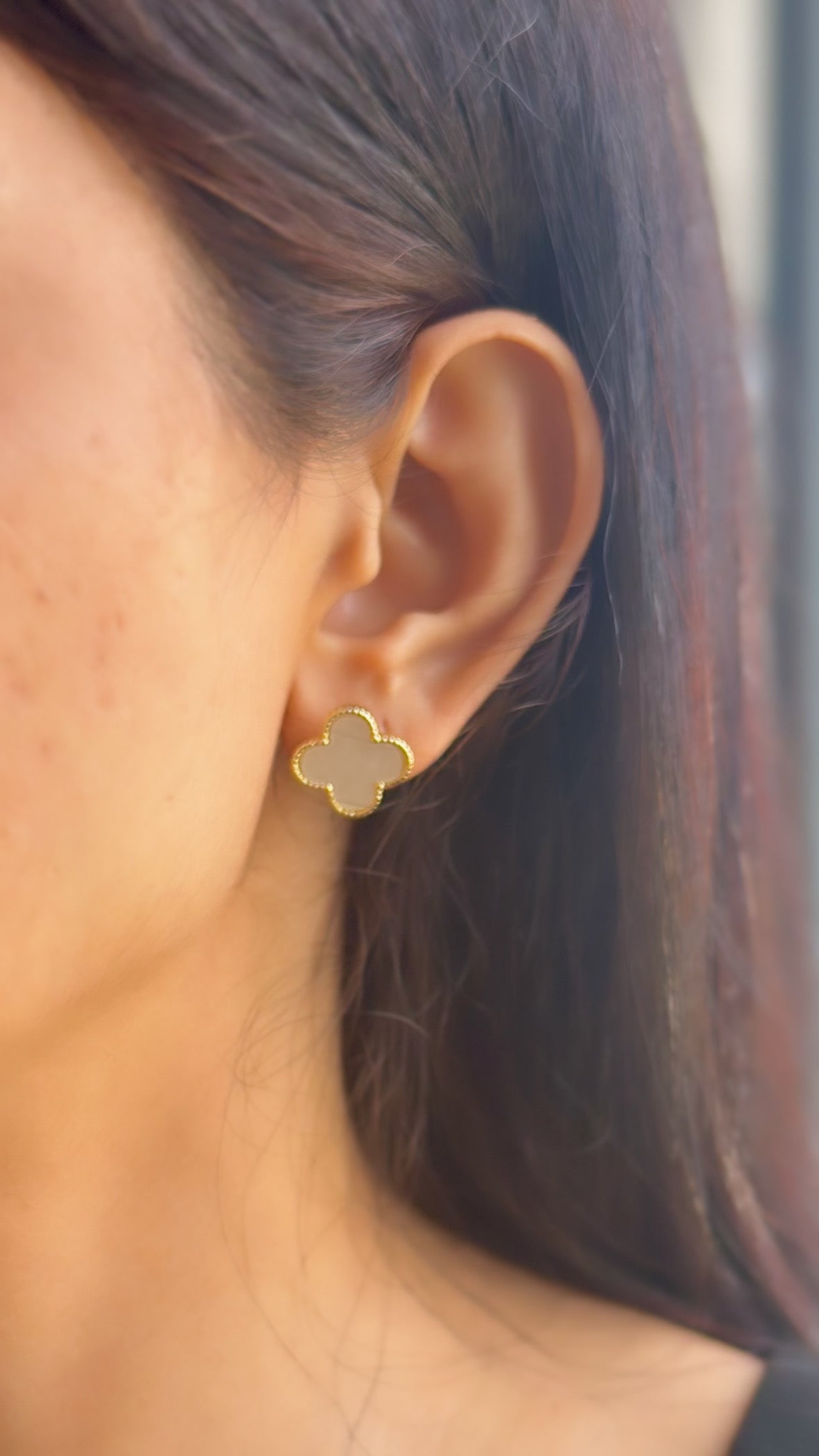 Flower & Clover Stud Earrings