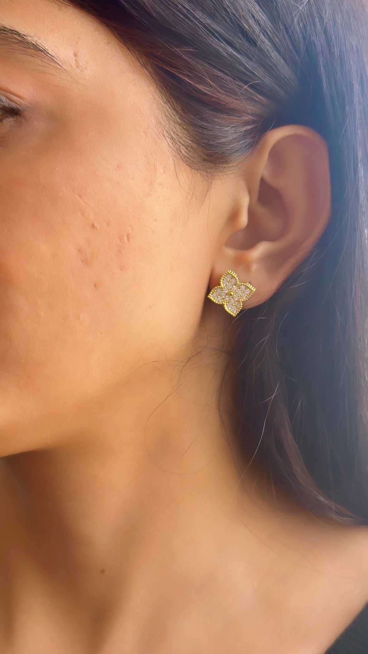 Flower & Clover Stud Earrings