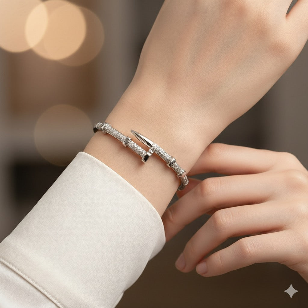 Nail Studded Bracelets-Silver & Gold Styles