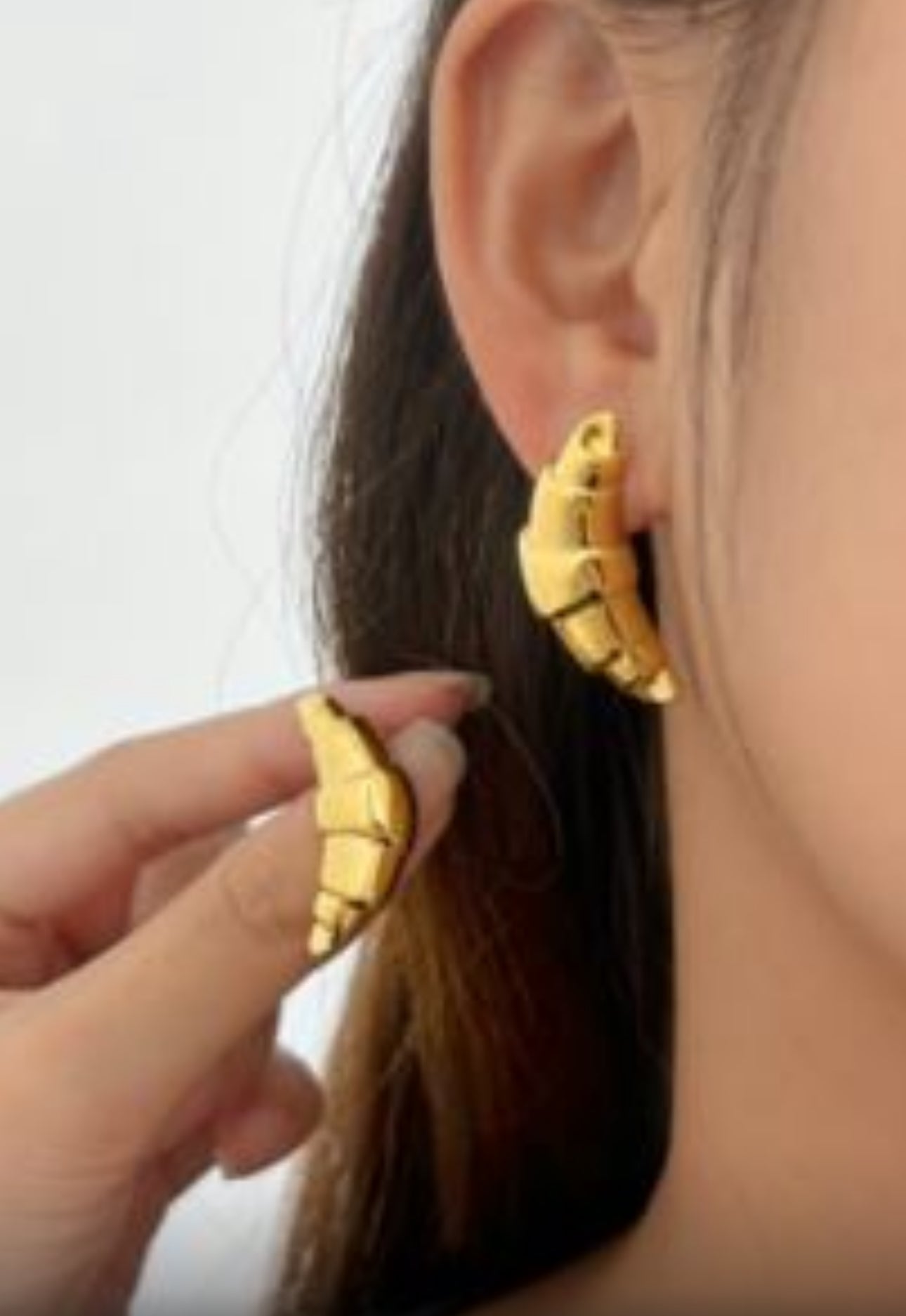 Croissant Gold Earrings