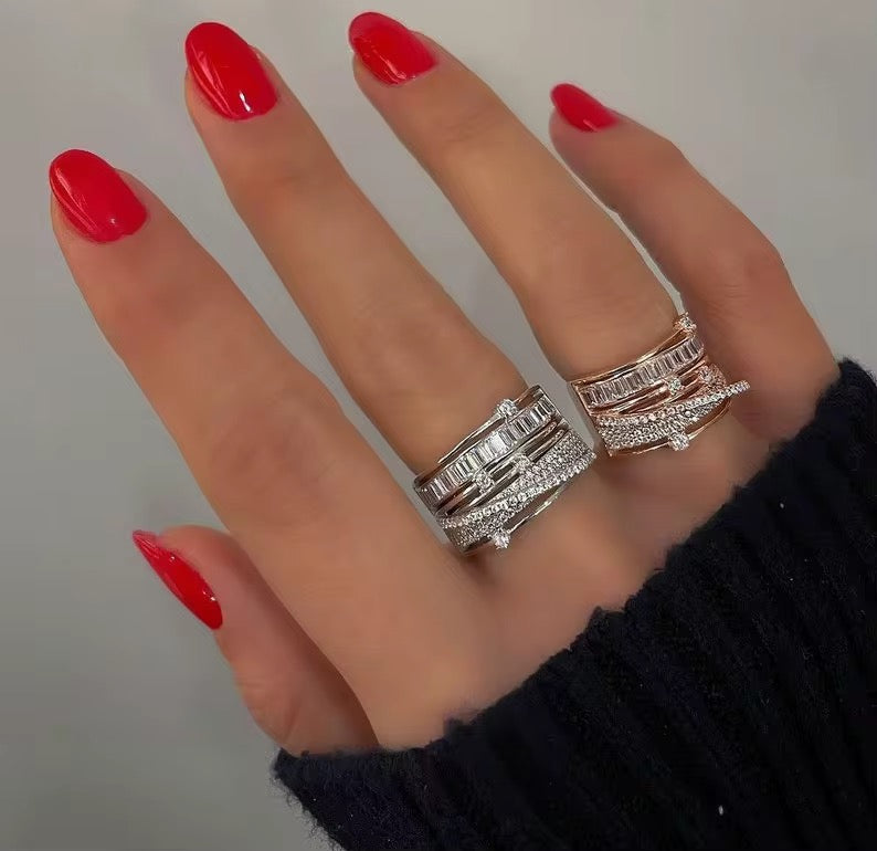 Ultimate Layered Ring- Silver & Gold