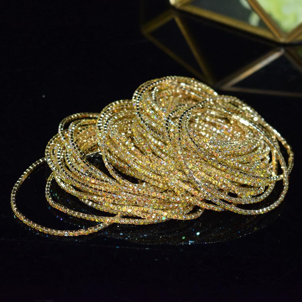 Assorted Stone Elastic Bracelet (Set of 5)-7 Colors Available