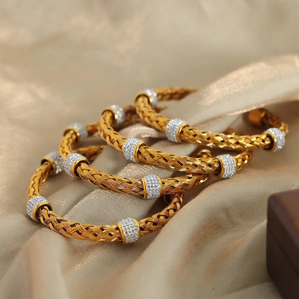 Studded Rope Kada Bracelet