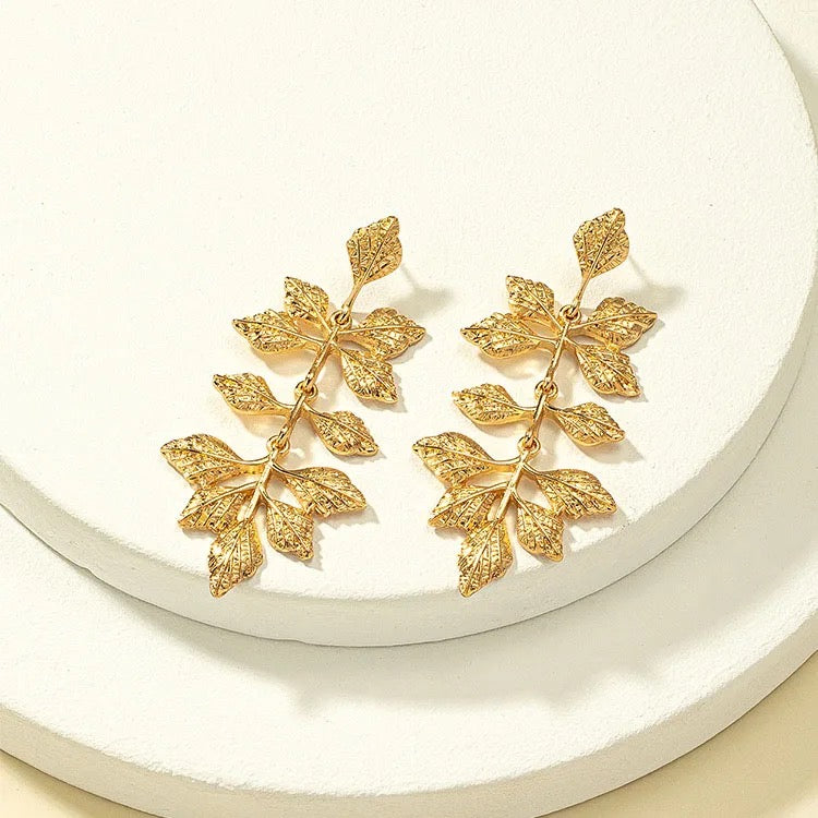 Tiny Leaf Earrings