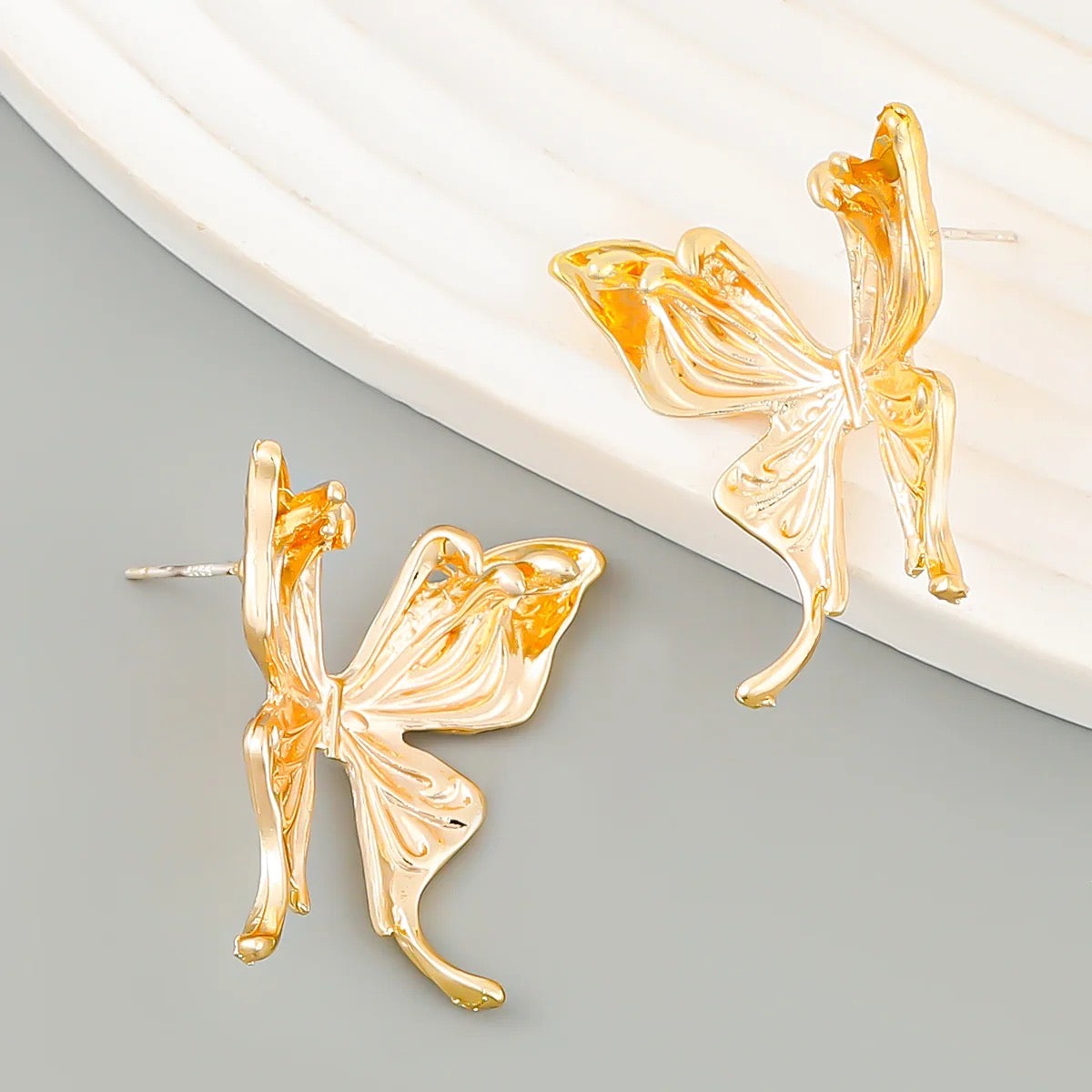 Gold Butterfly Studs