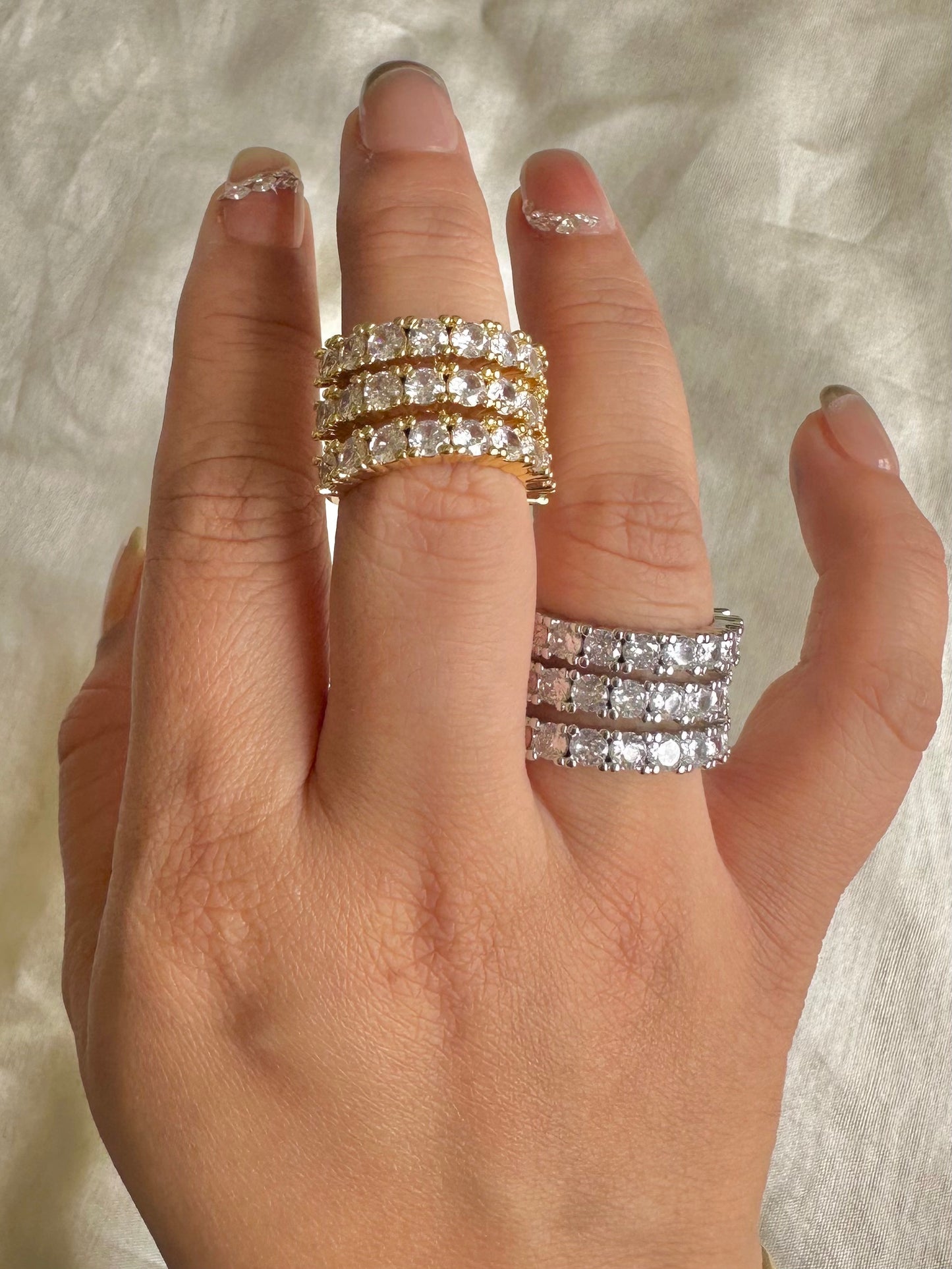 Three Layer Eternity Ring