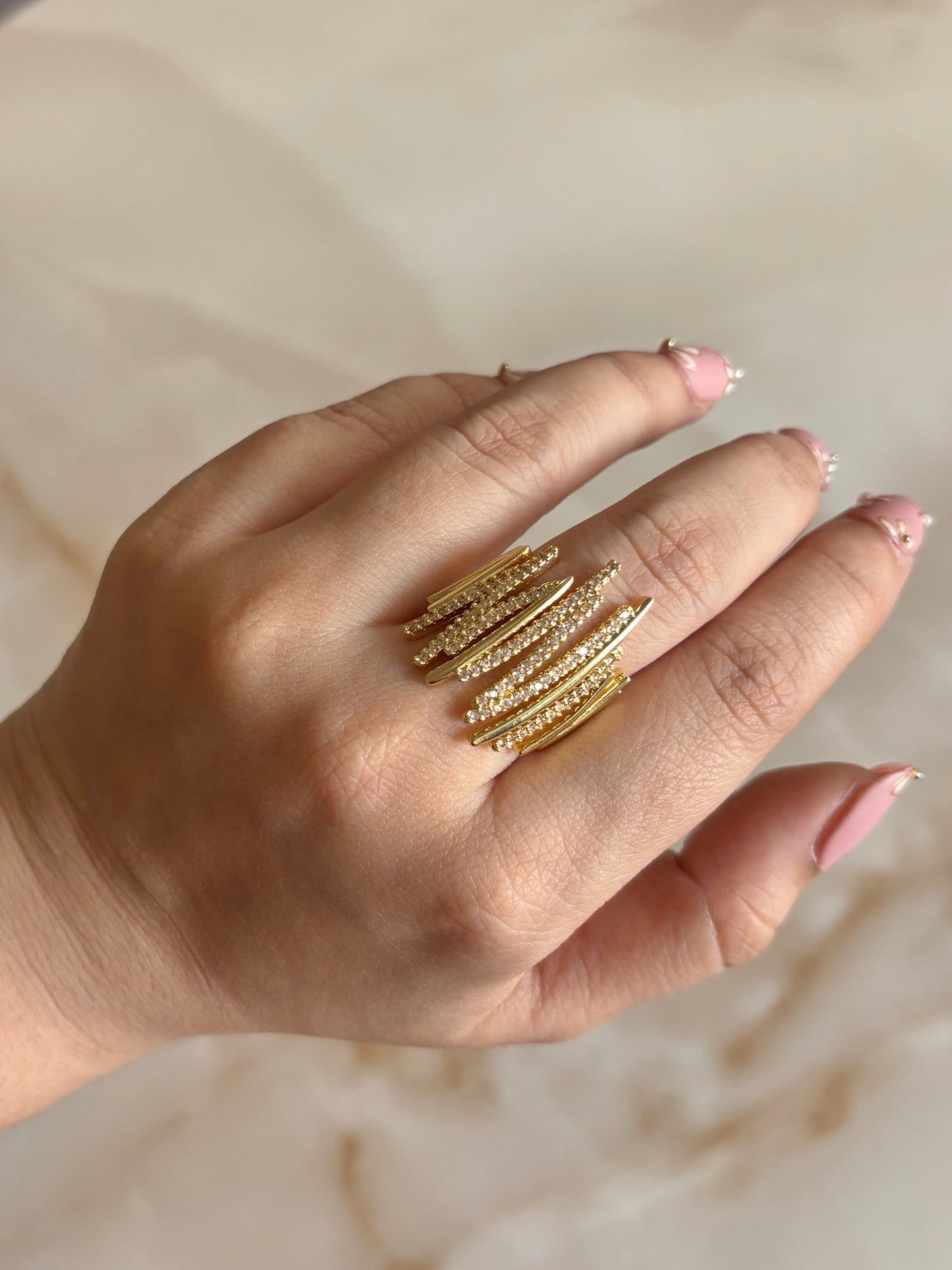 Stylish Gold Thorn Ring-Adjustable Gold & Silver