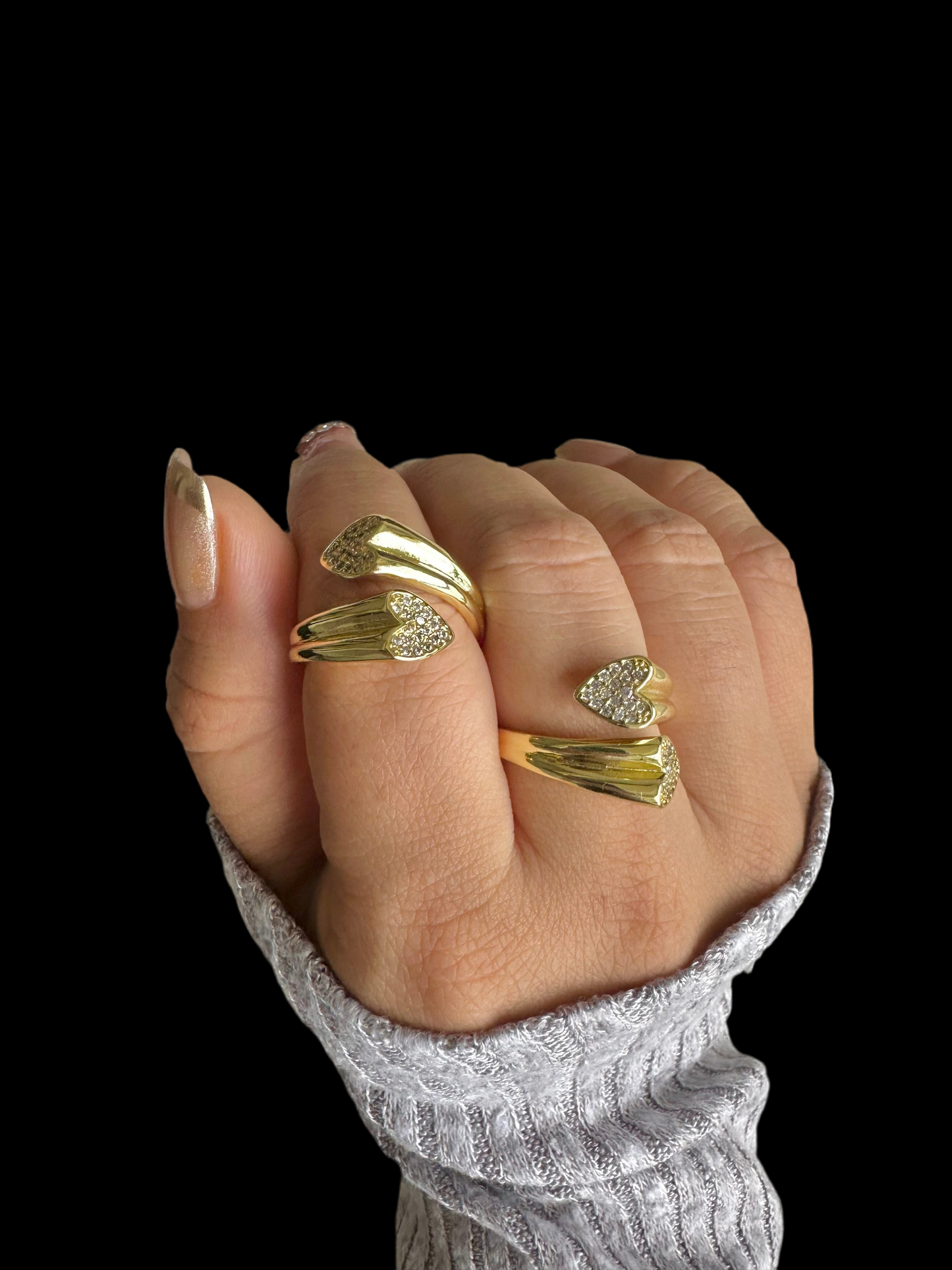 chunky heart ring