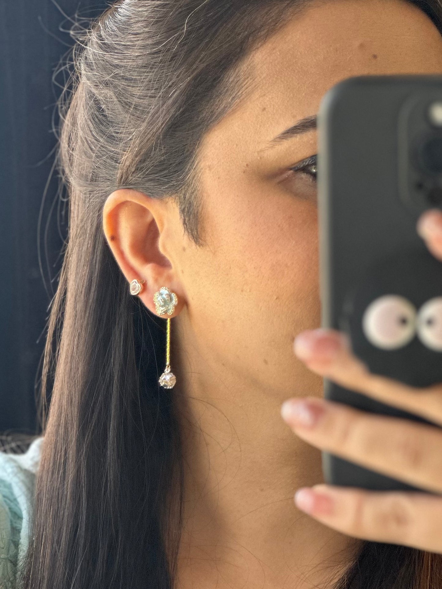 Rose F&B Dangler Earrings