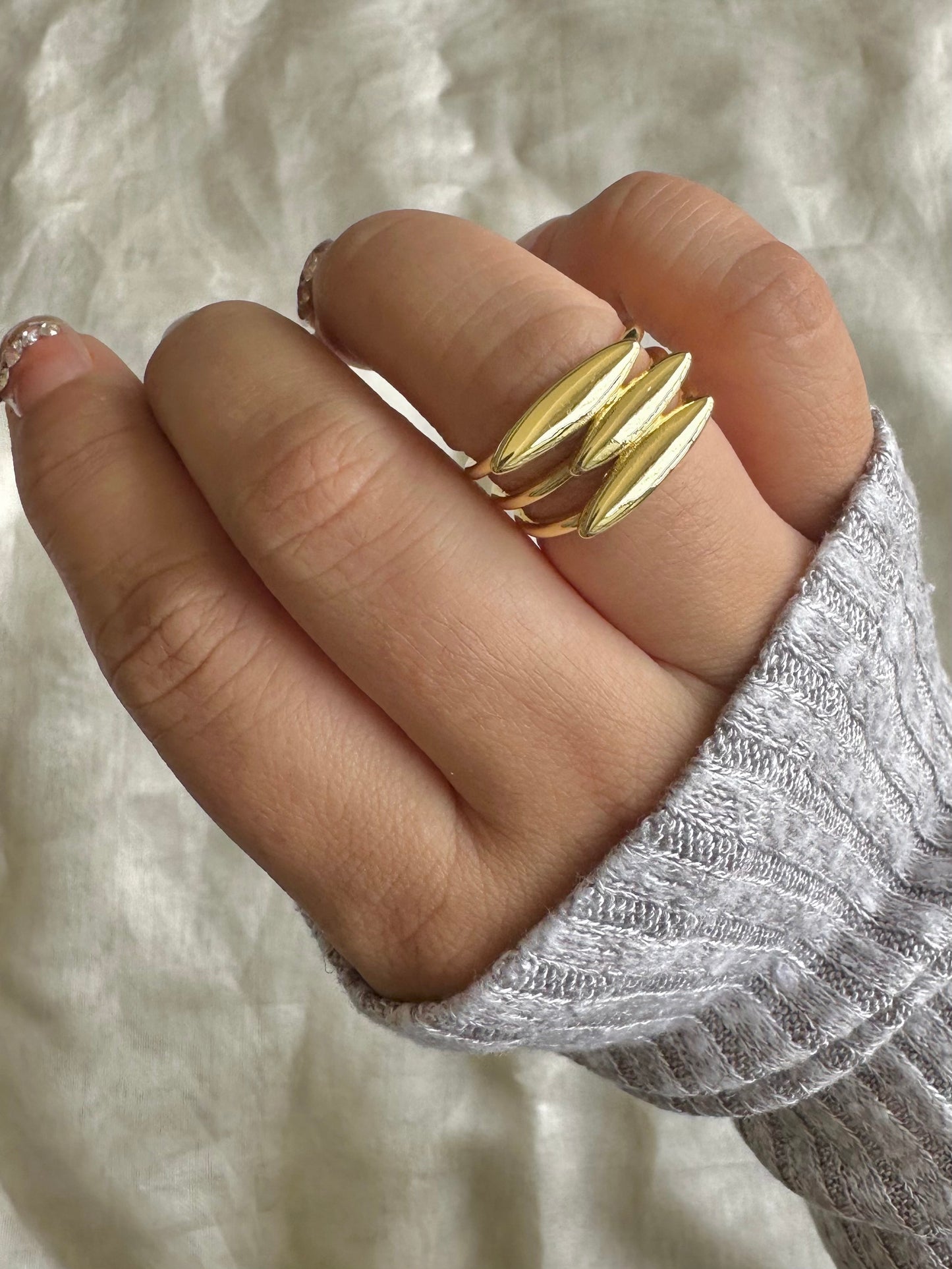 Three Stack Gold Ring