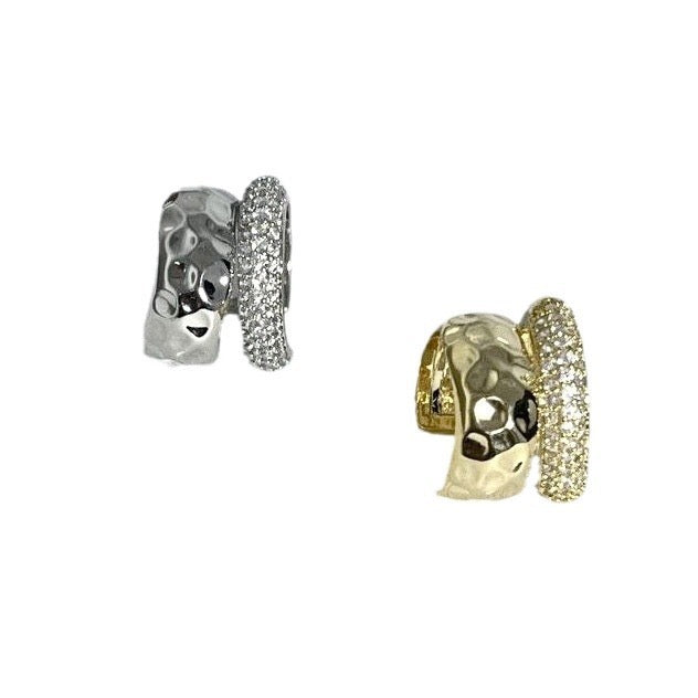Hammered Layered Stacking Ear Cuffs-2 Colors