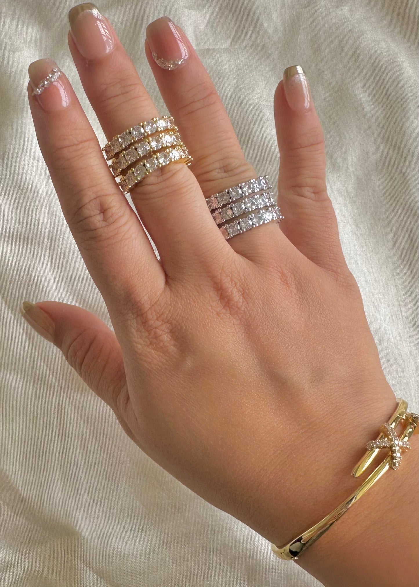 Three Layer Eternity Ring