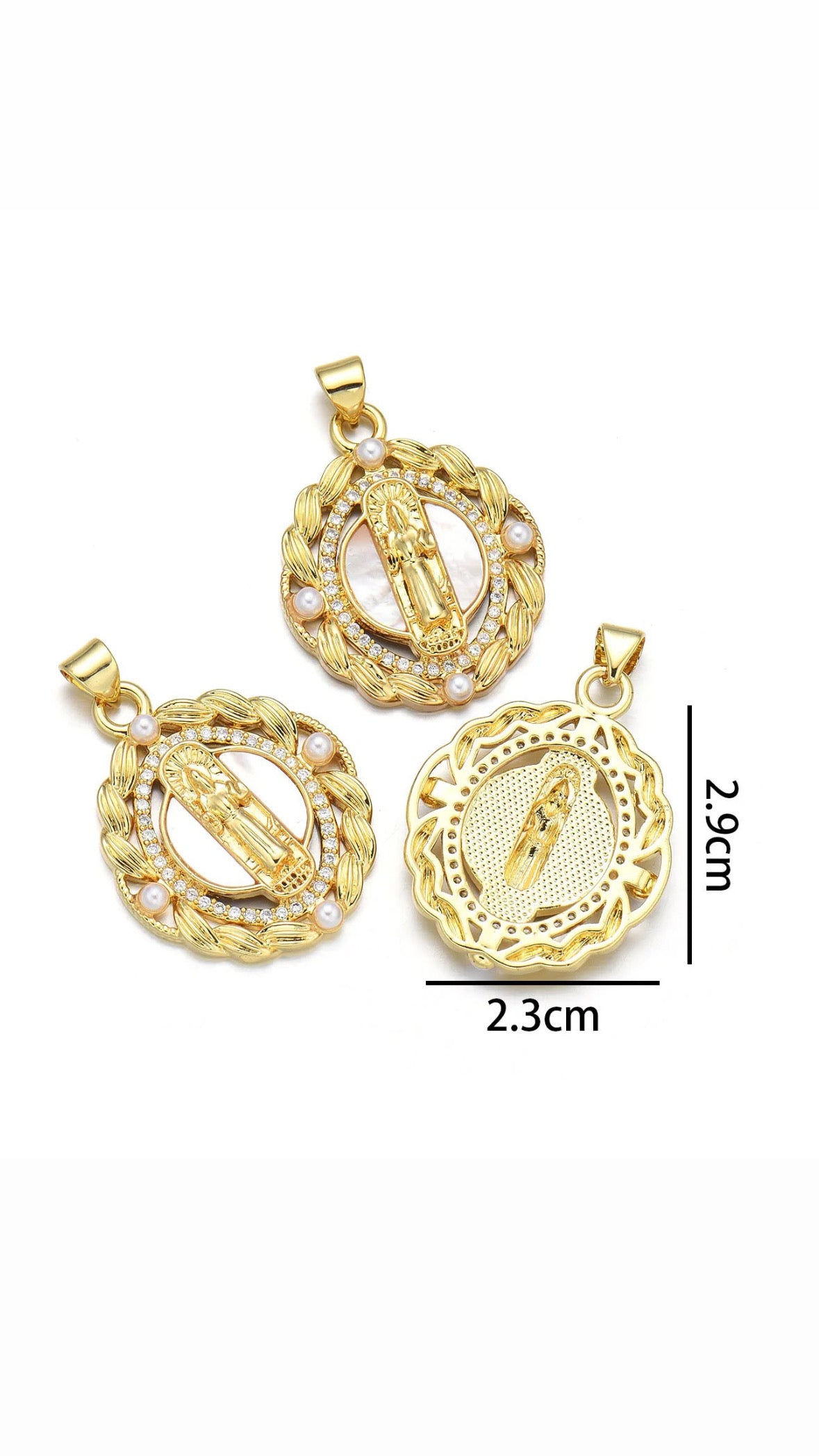 St. Martin Charm Necklaces in Thin Chain-3 Types