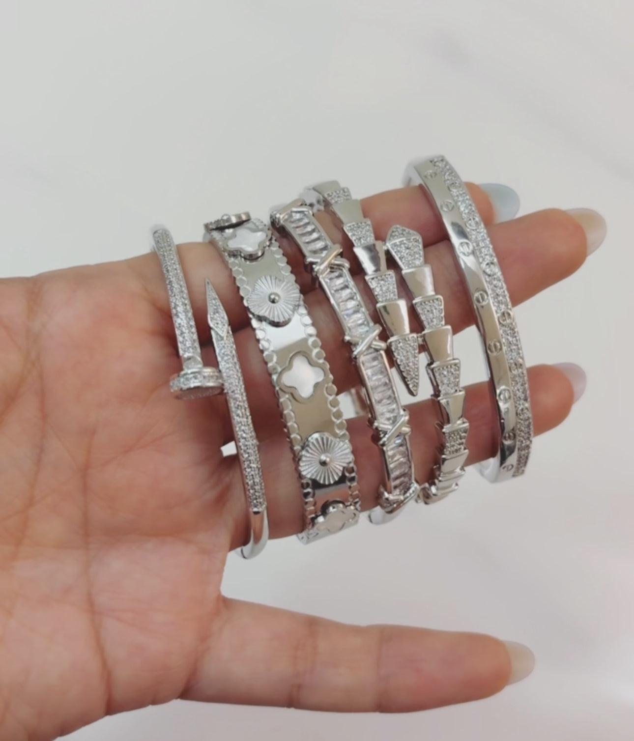 Nail Studded Bracelets-Silver & Gold Styles