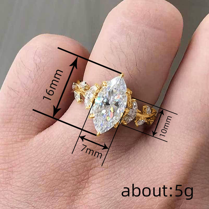 Eternal Vine Oval Solitaire Ring-4 Colors