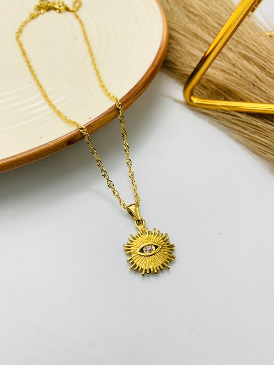 Evil Eye Sun Necklace