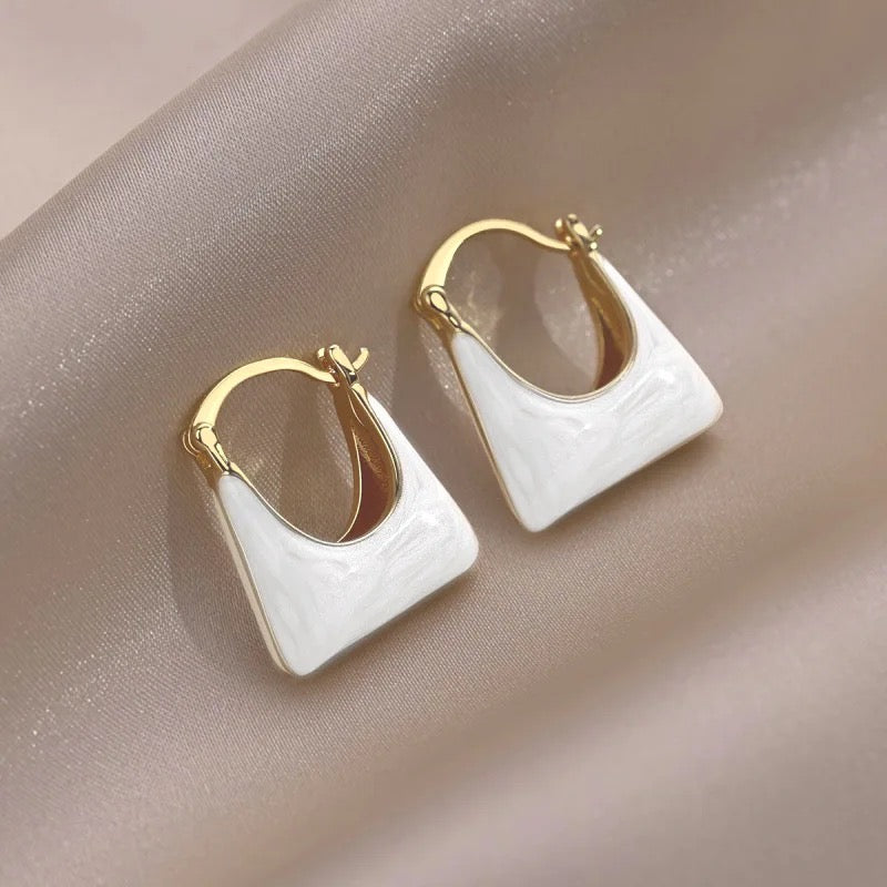 White Enamel Bucket Hoops