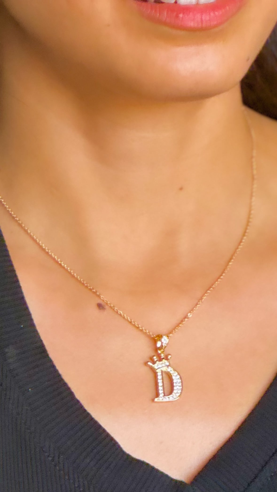 Small Princess Gold Alphabet Necklaces