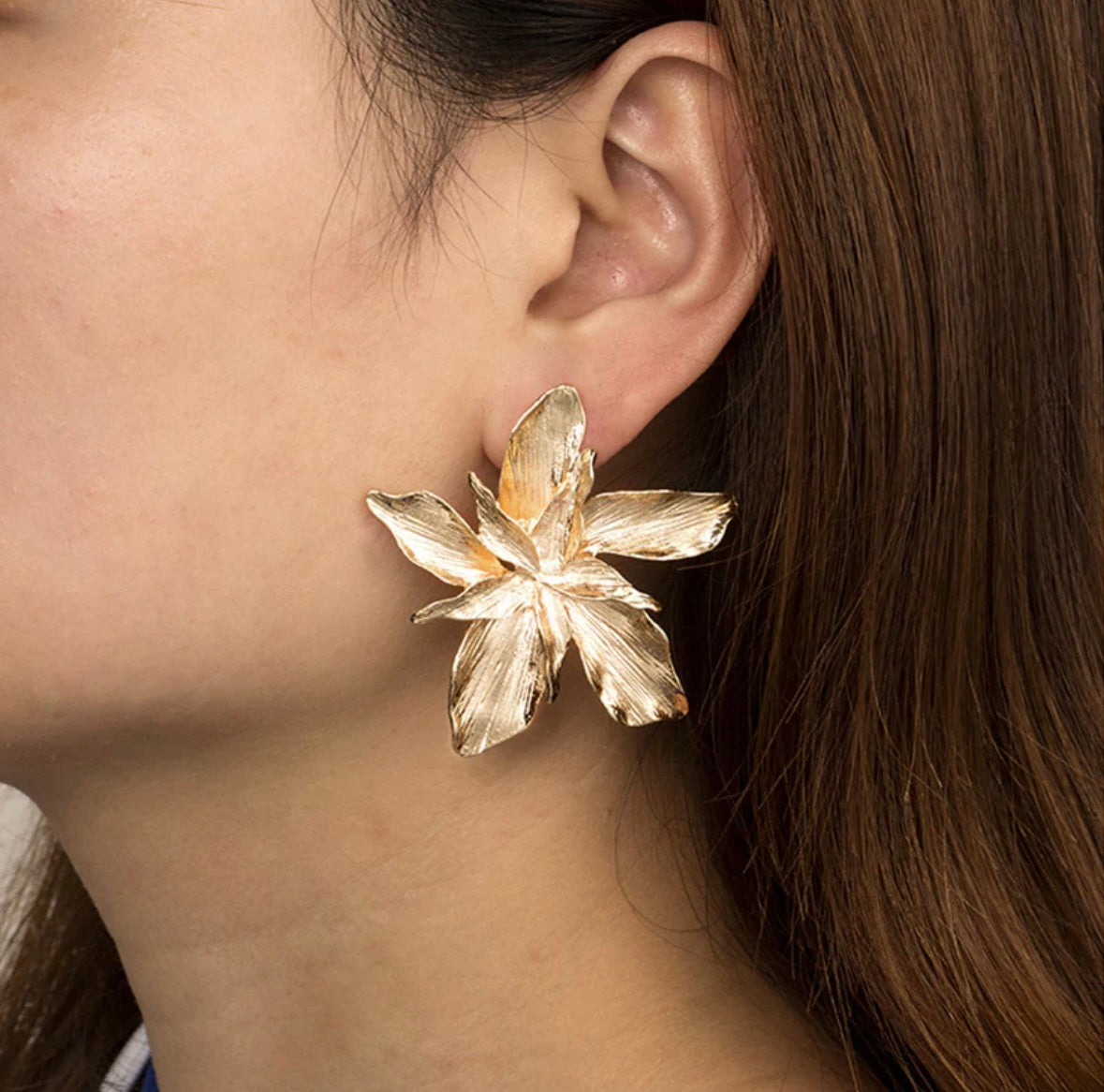 Wild Flower Earrings-Gold