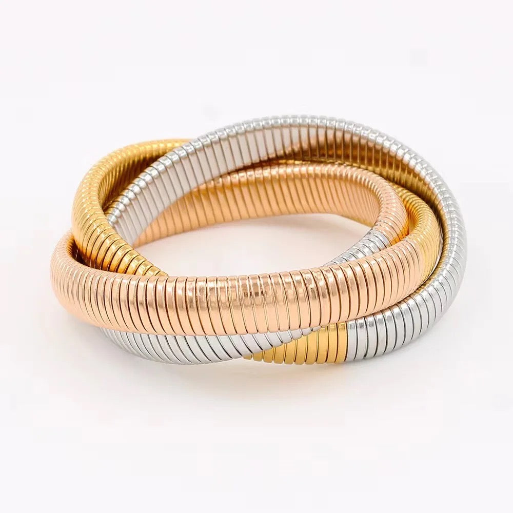 Triple Cobra Intertwined Bracelet