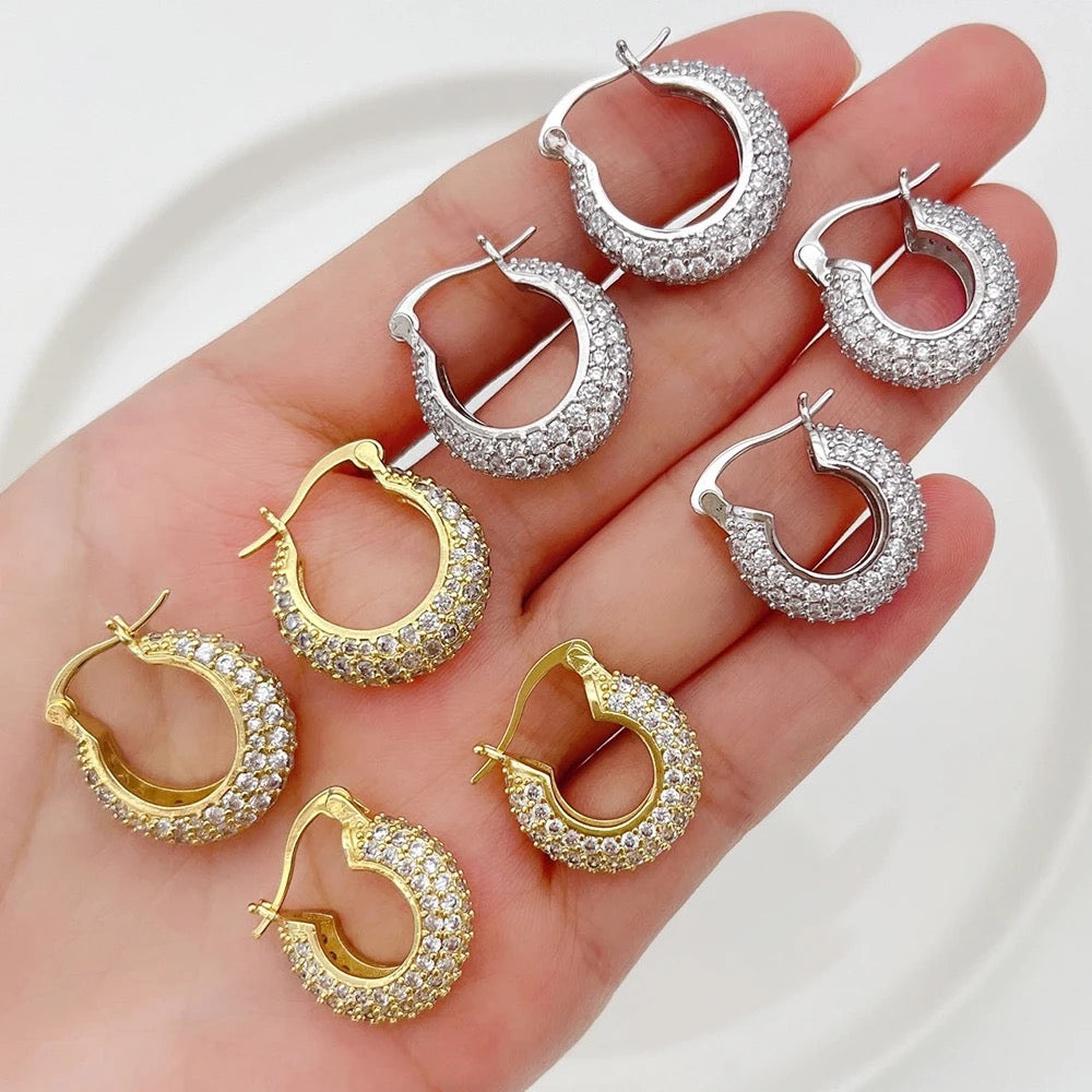 Studded Round Bali Earrings
