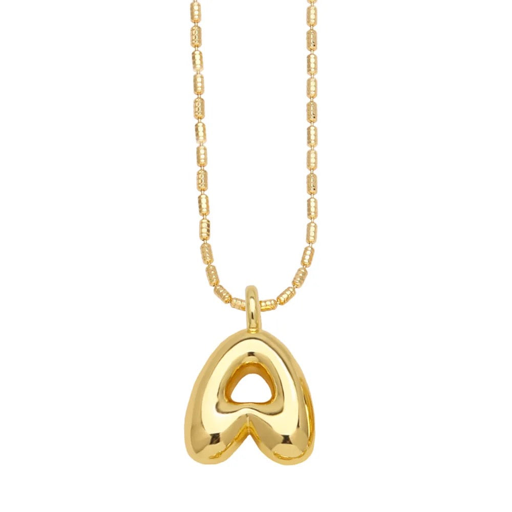 Small Solid Balloon Alphabet Necklaces