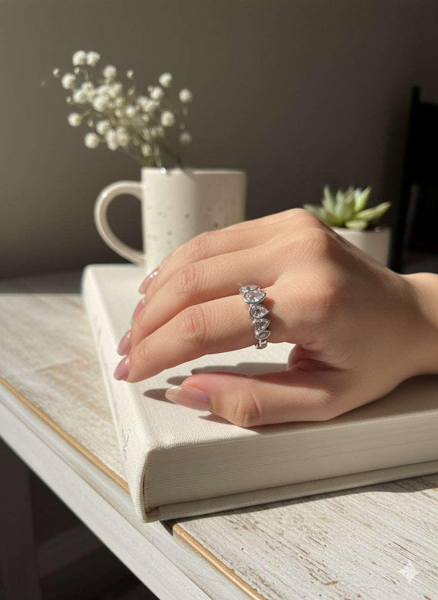 Flat Crown Ring-Silver