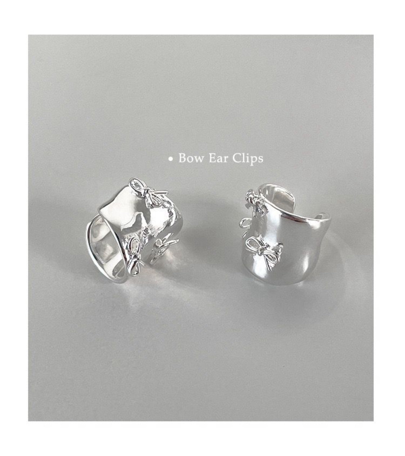 Solid Flat Silver Ear Cuff-Single piece