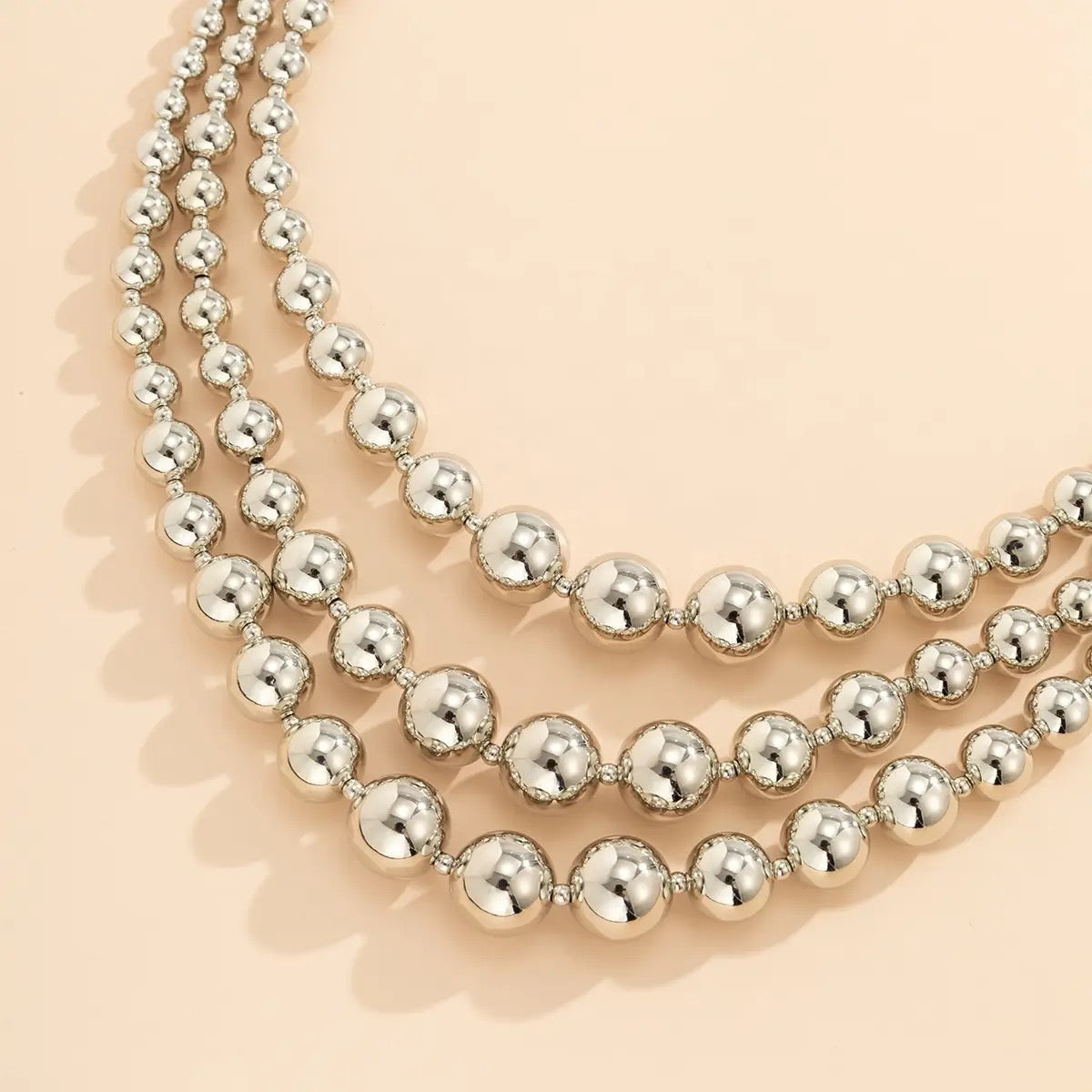 Triple Layer Moti Necklace