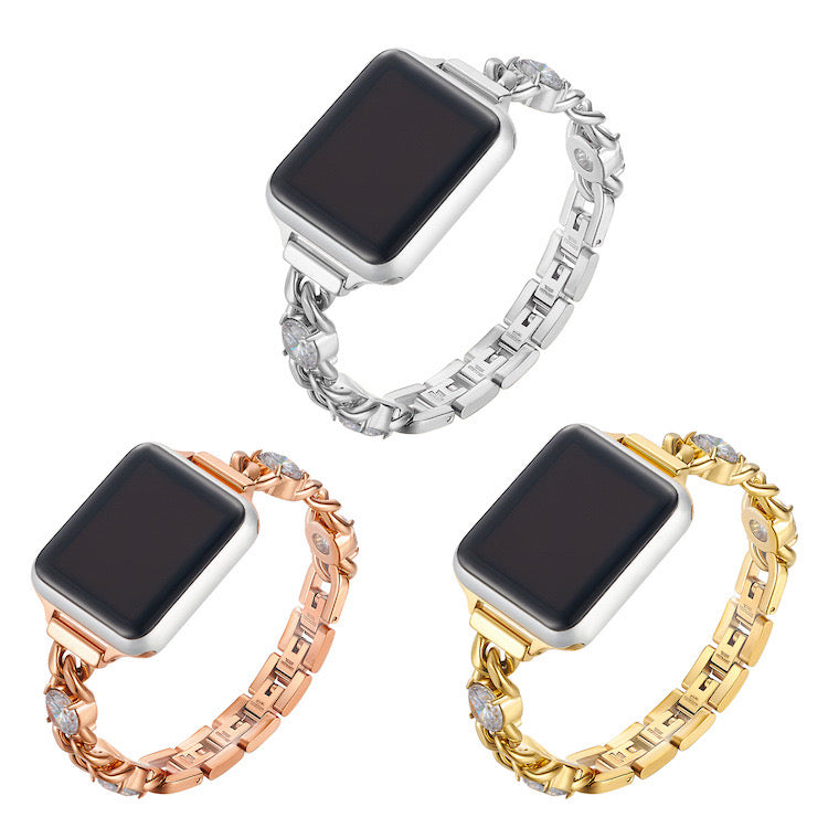 Metal Solitaire Apple Watch Straps/ Bands-3 Colors