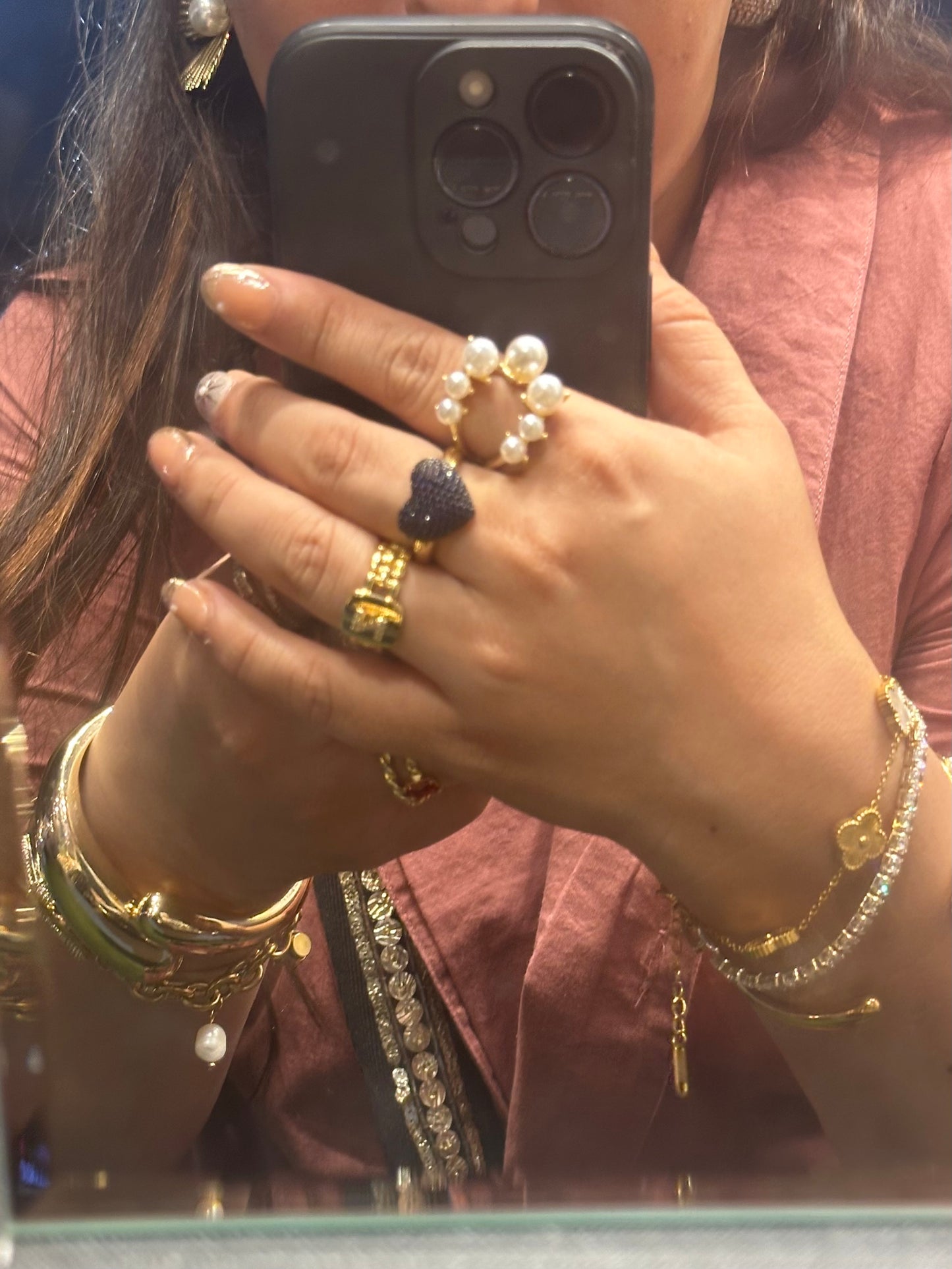 Pearl Cluster Statement Ring- 2 Styles