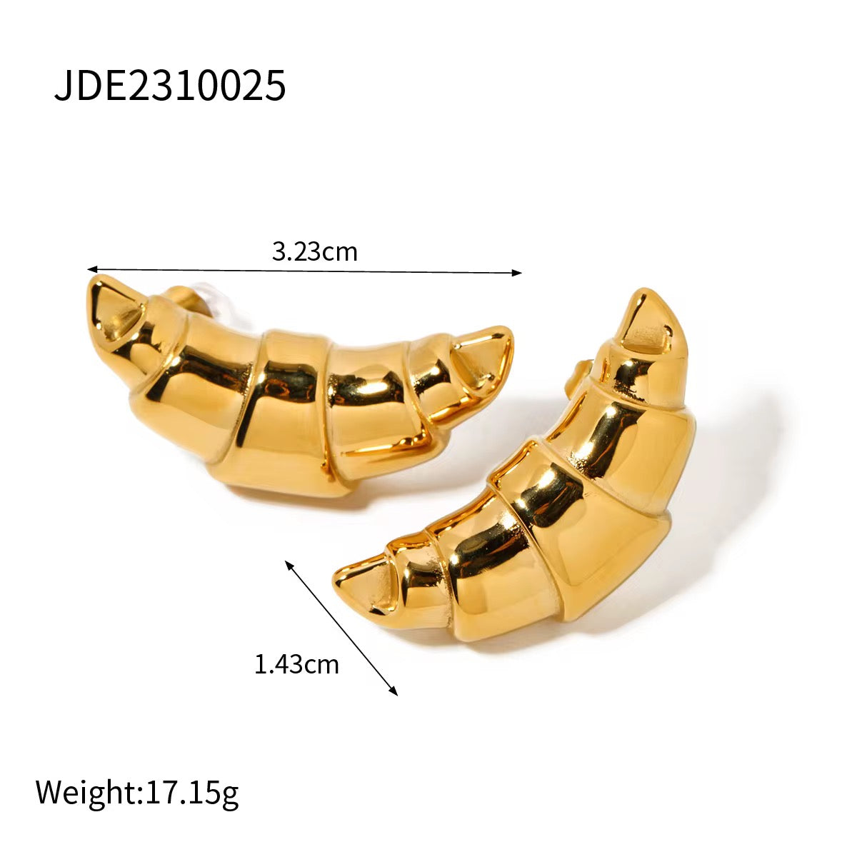 Croissant Gold Earrings
