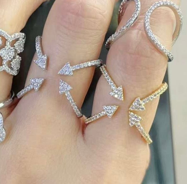 Double Arrow Ring-Gold & Silver