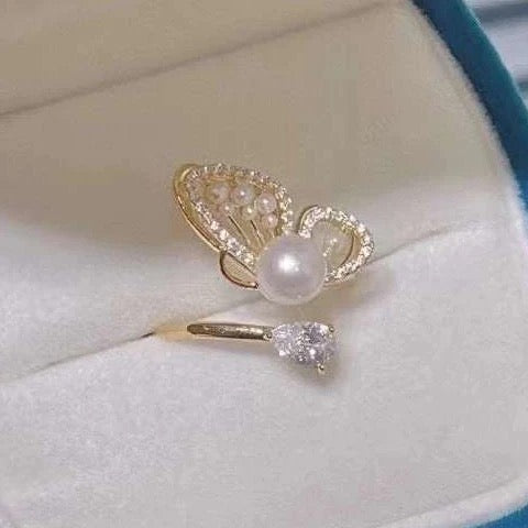 Studded Butterfly Rings