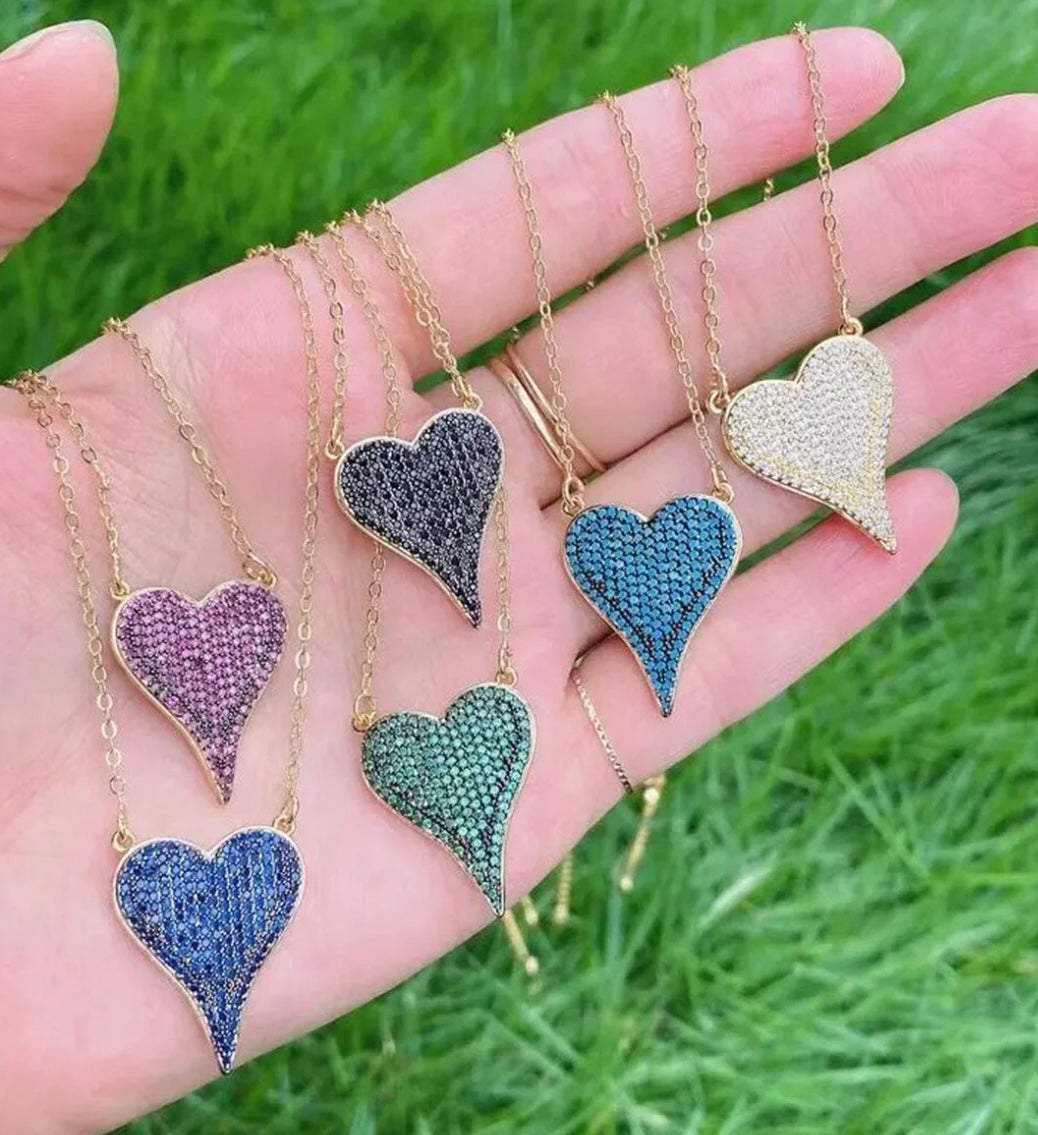 Gold Dust Heart Necklace