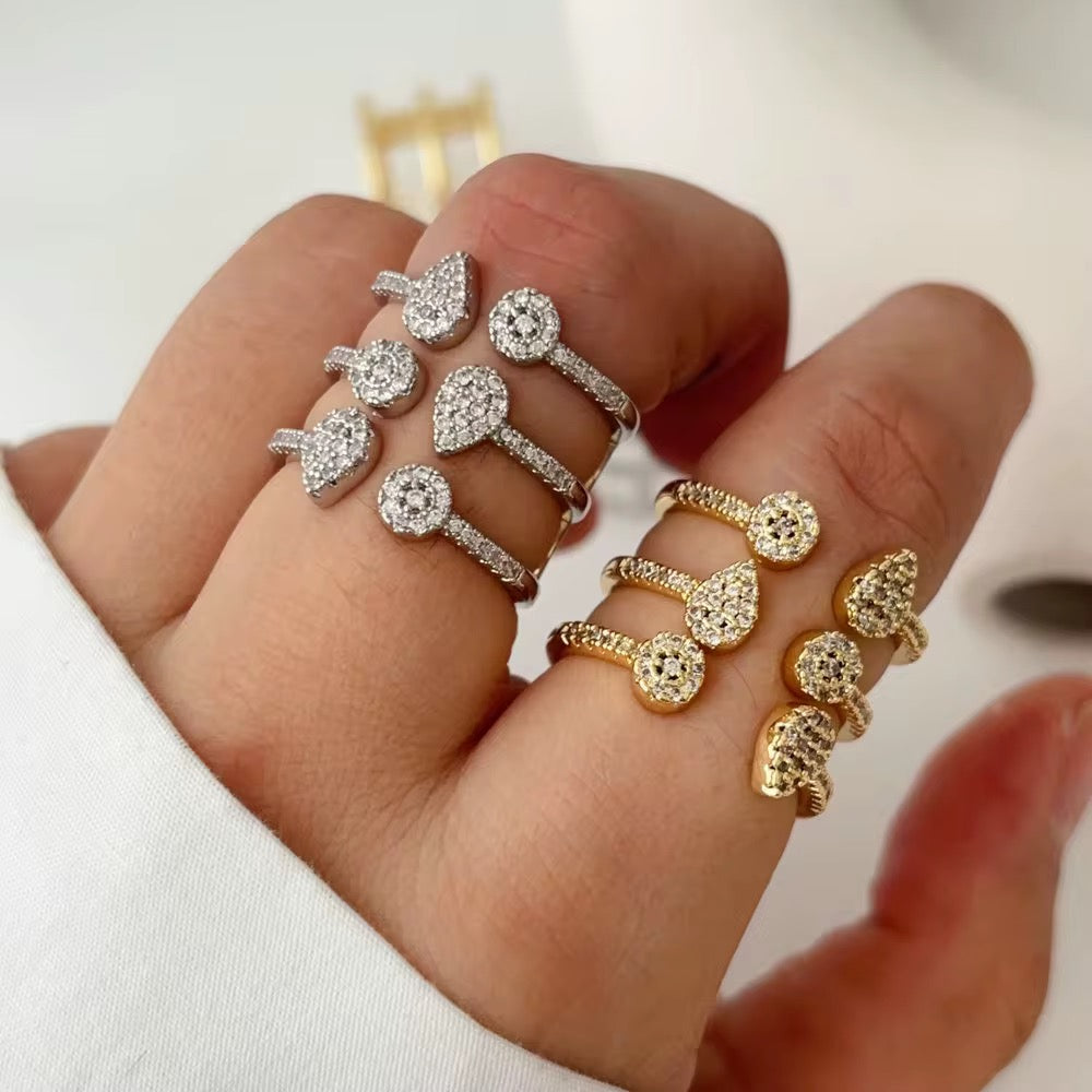 Dainty Bunch Rings-Silver and Gold