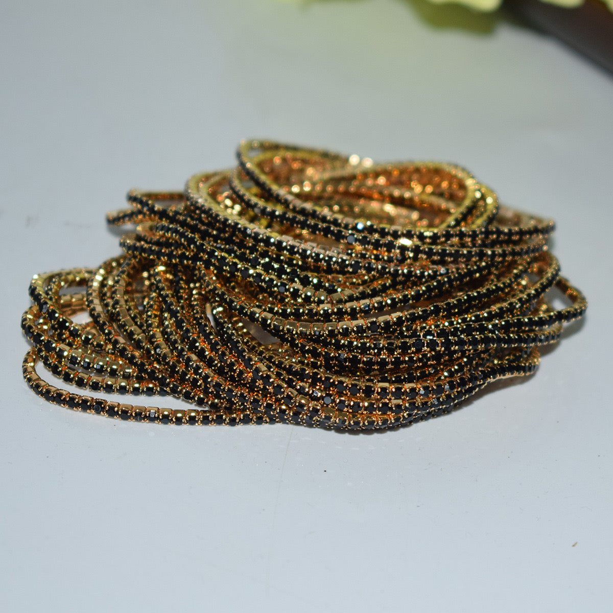 Assorted Stone Elastic Bracelet (Set of 5)-7 Colors Available