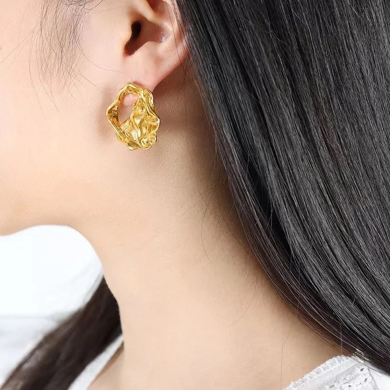 Uneven Circular Earrings