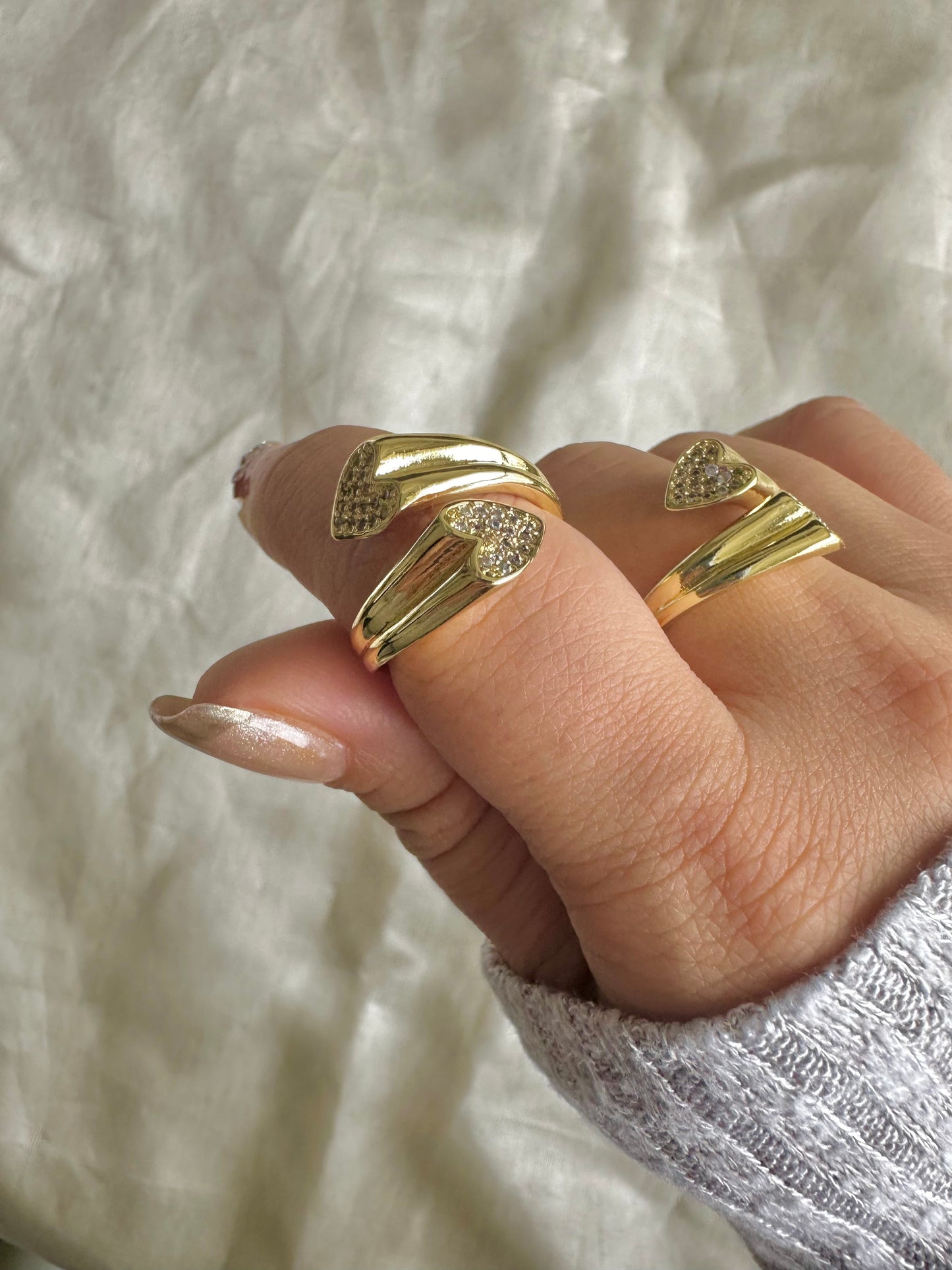 chunky heart ring