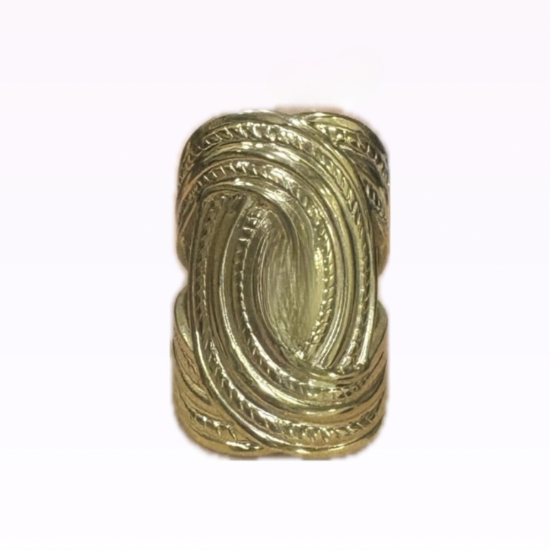 XO XL Egyptian Gold Ring