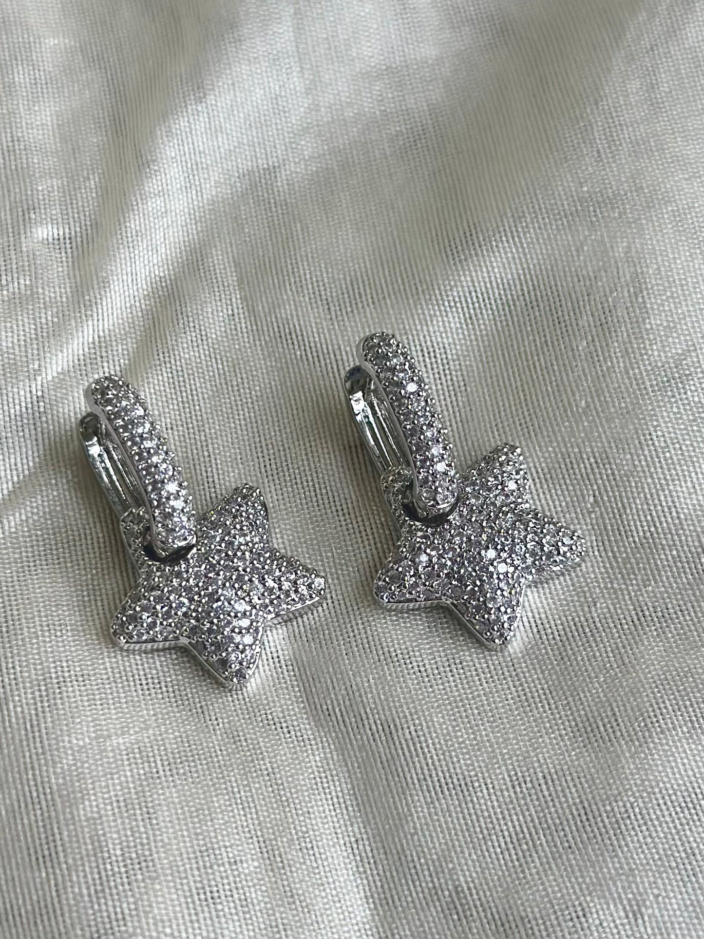 Bling Star 2in 1 Earrings-Gold