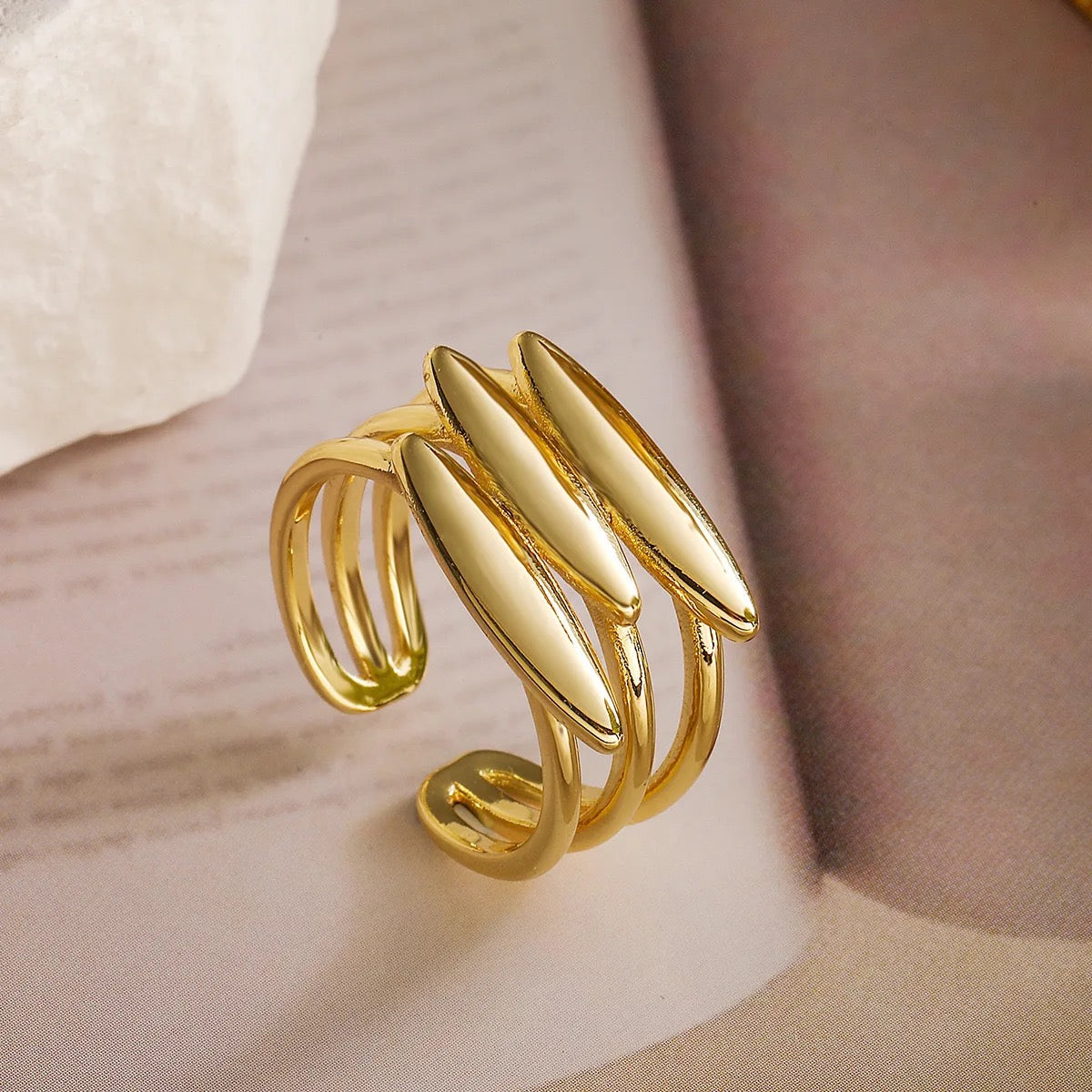 Three Stack Gold Ring