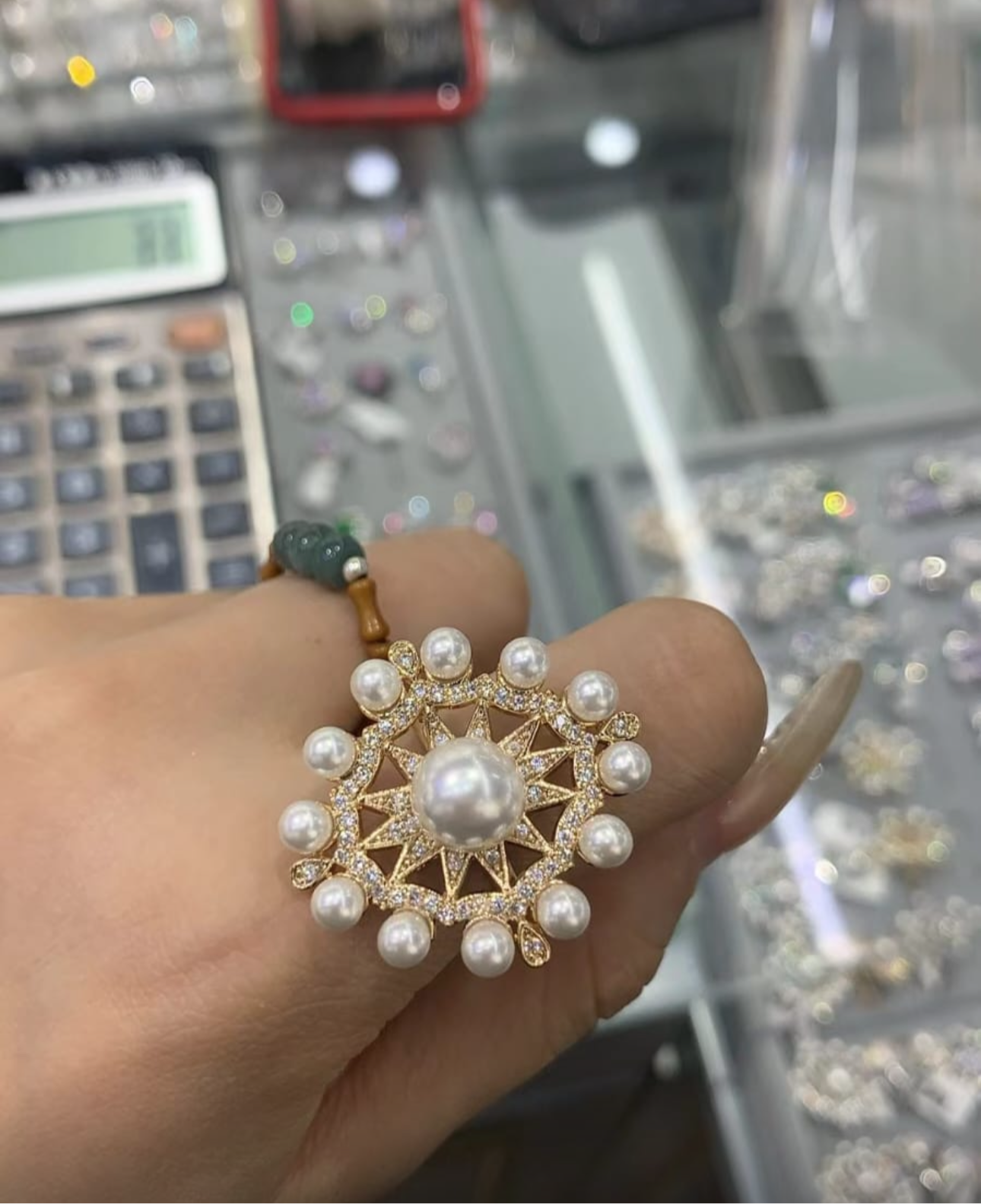 Pearl Victorian Statement Ring