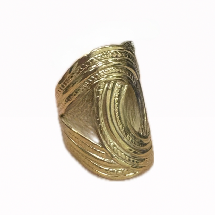 XO XL Egyptian Gold Ring
