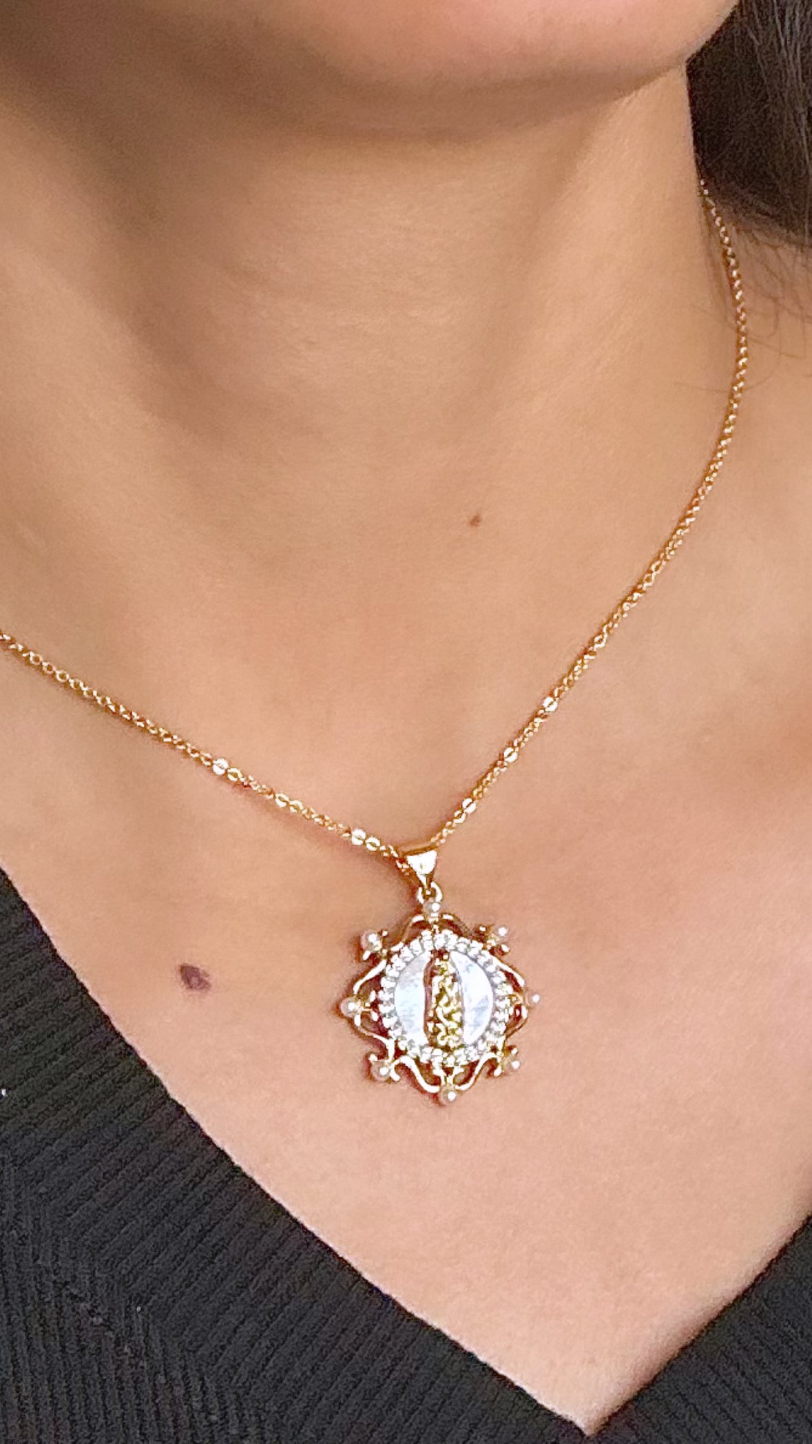 St. Martin Charm Necklaces in Thin Chain-3 Types