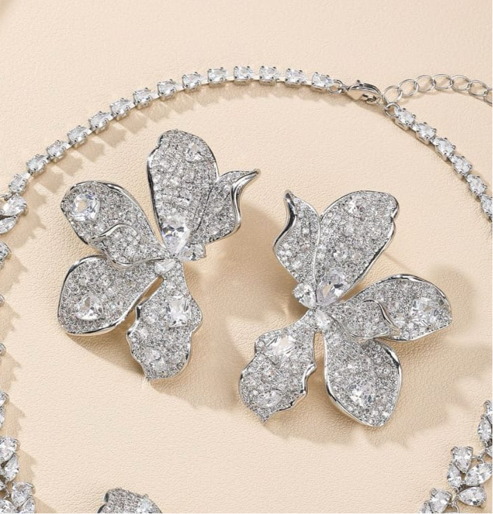 Ultimate Diamond Orchid Earrings