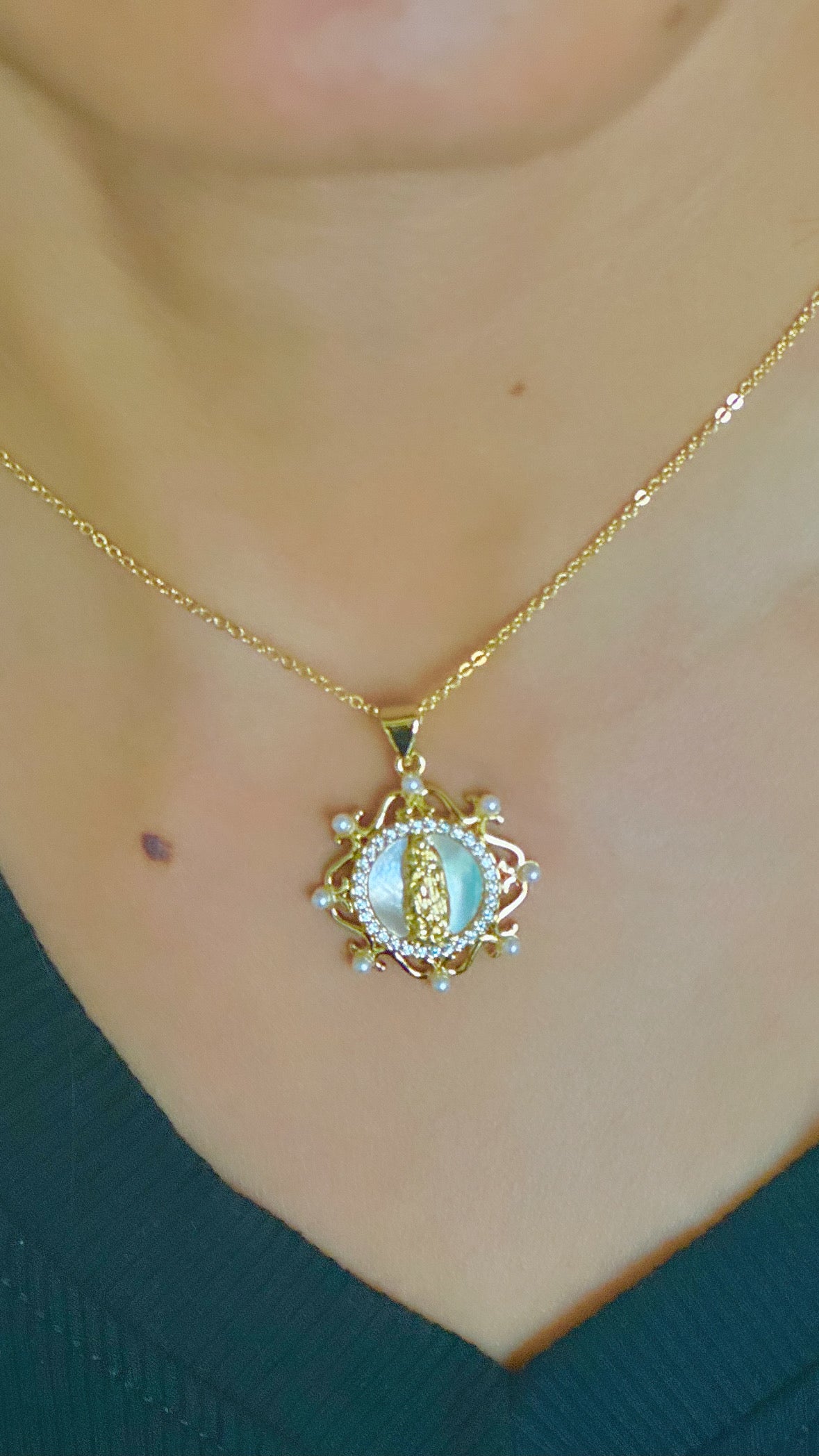 St. Martin Charm Necklaces in Thin Chain-3 Types