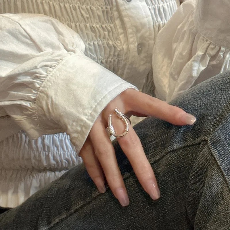 Tied Horse Shoe Ring