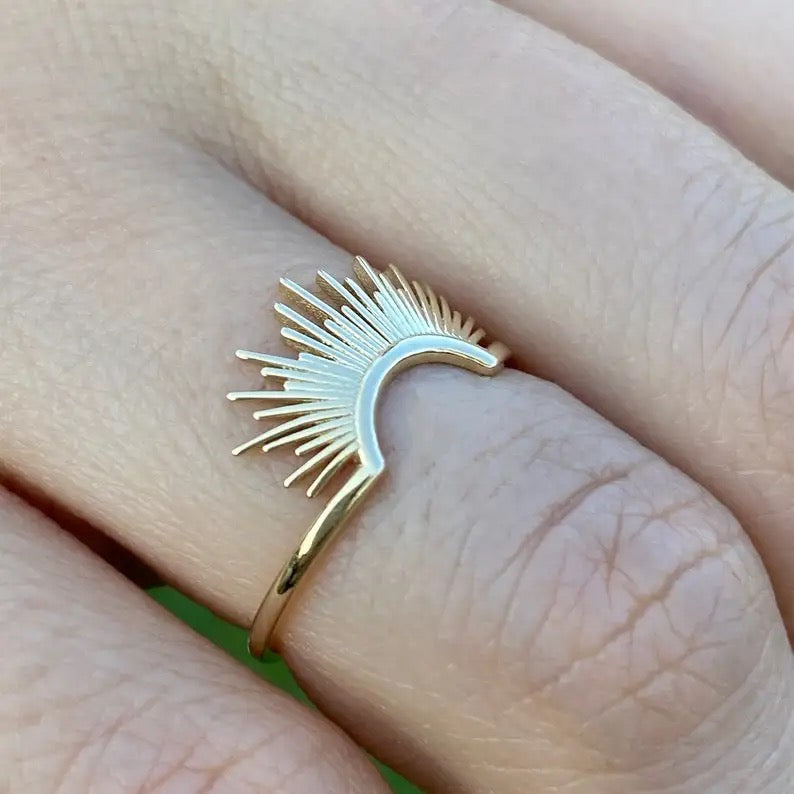 Small Sunrise Ring - Gold