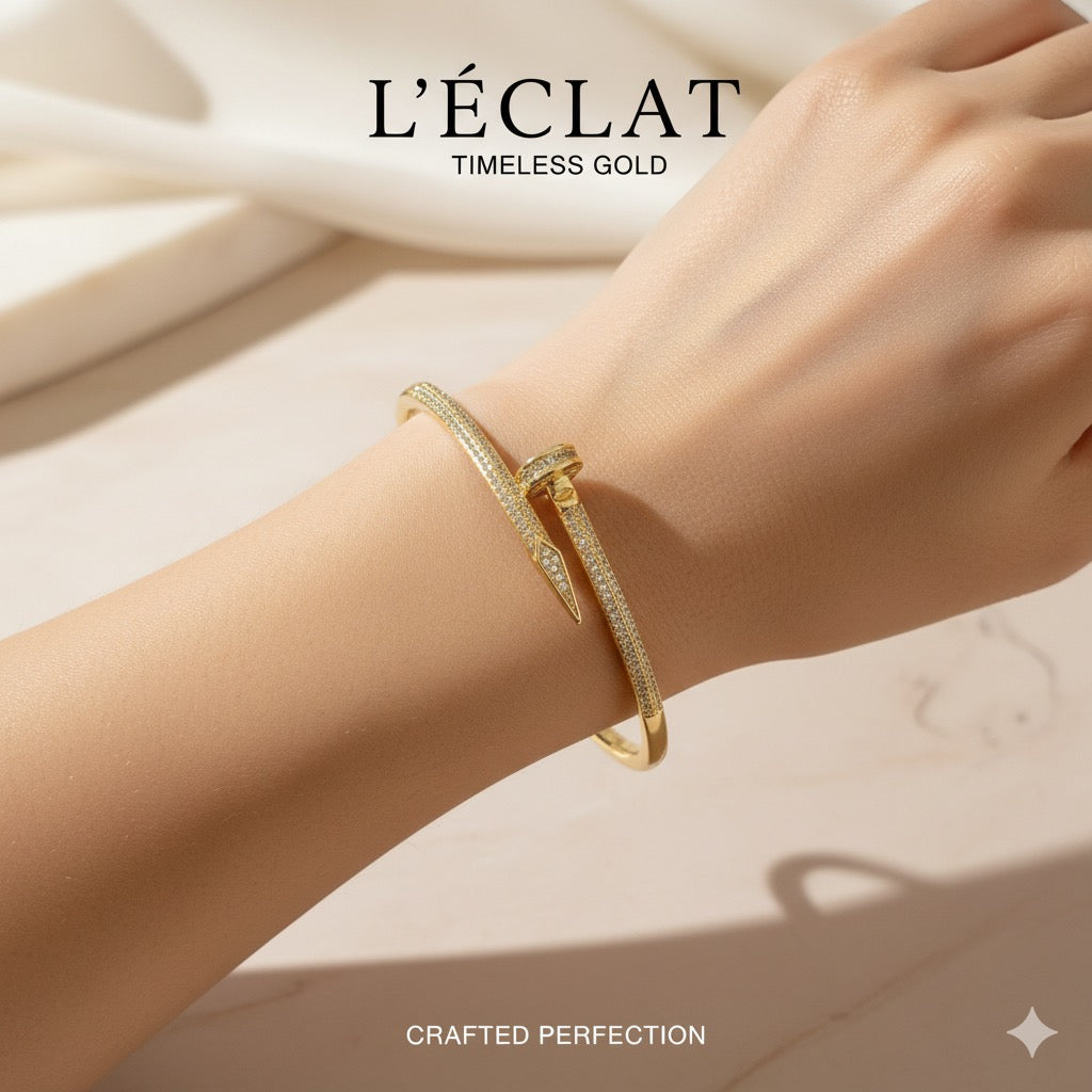 Nail Studded Bracelets-Silver & Gold Styles